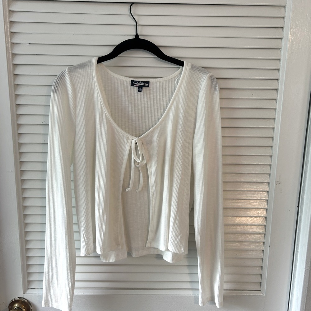 Tie Front Cardigan and Top